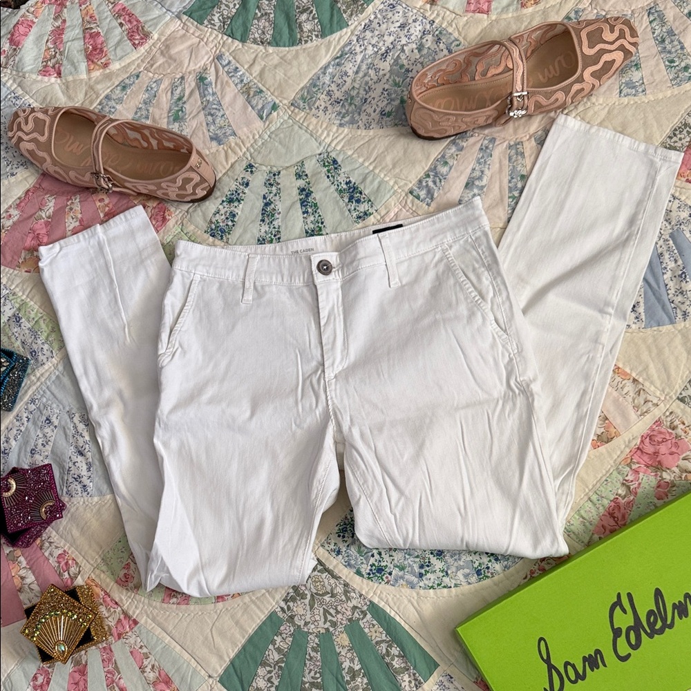 AG Adriano Goldschmied White Tailored Trouser The Caden 26R